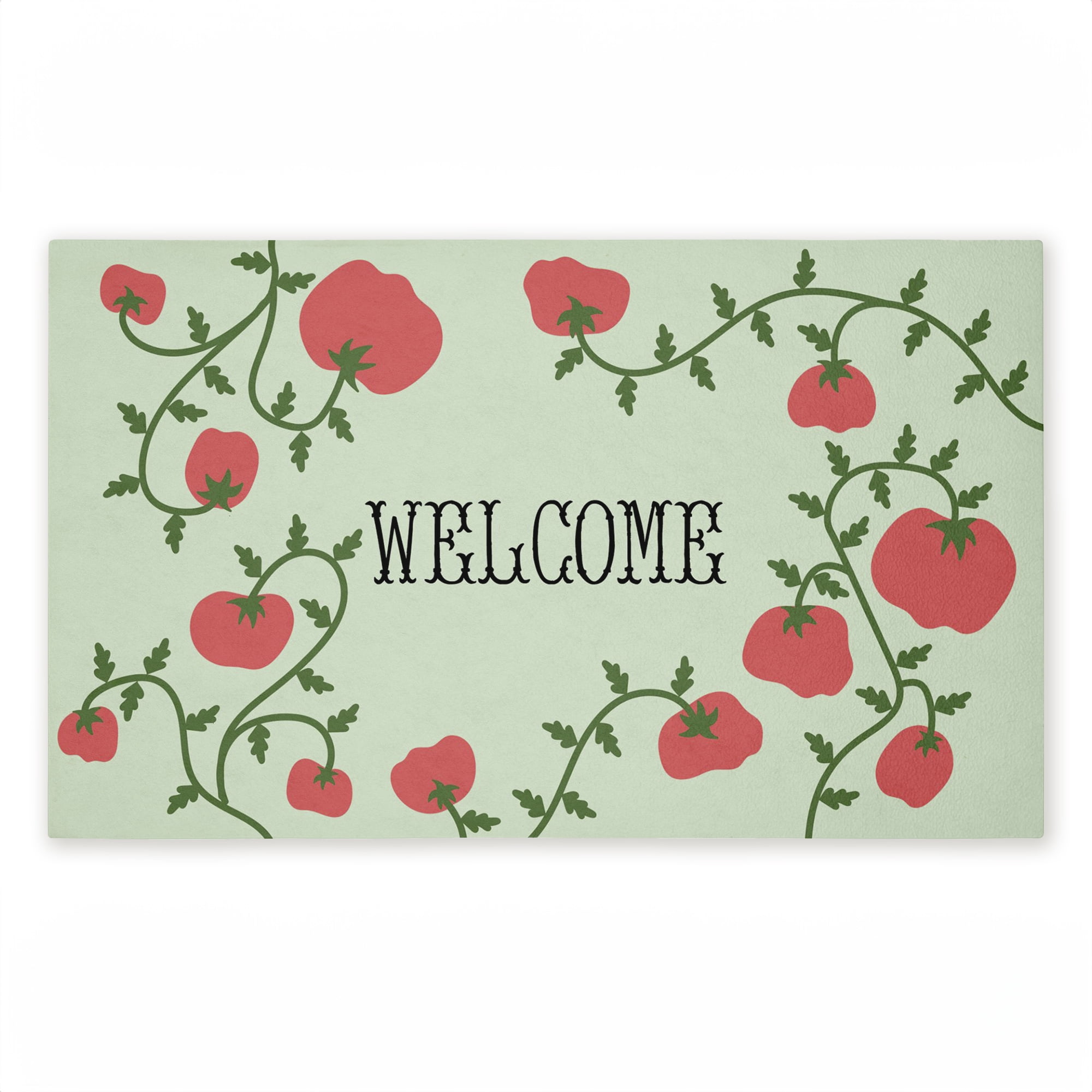 Stupell Industries Welcome with Tomato Vines Printed Outdoor Door Floor Mat, design by Lil' Rue