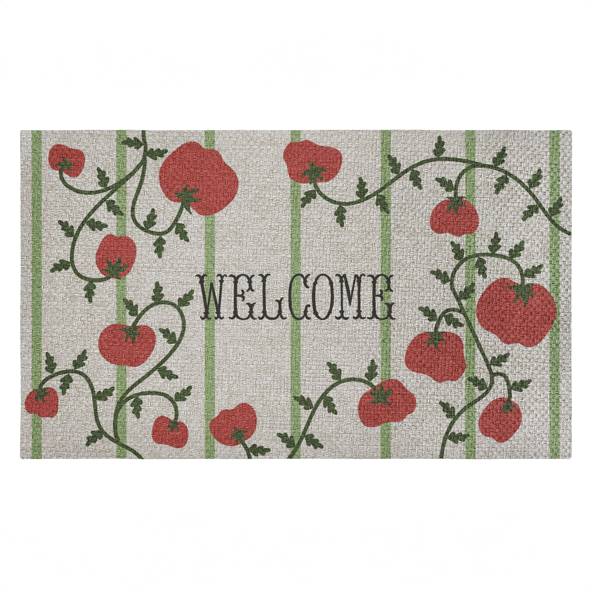 Stupell Industries Welcoming Garden Tomatoes Printed Outdoor Imitation Sisal Floor Mat, design by Lil' Rue