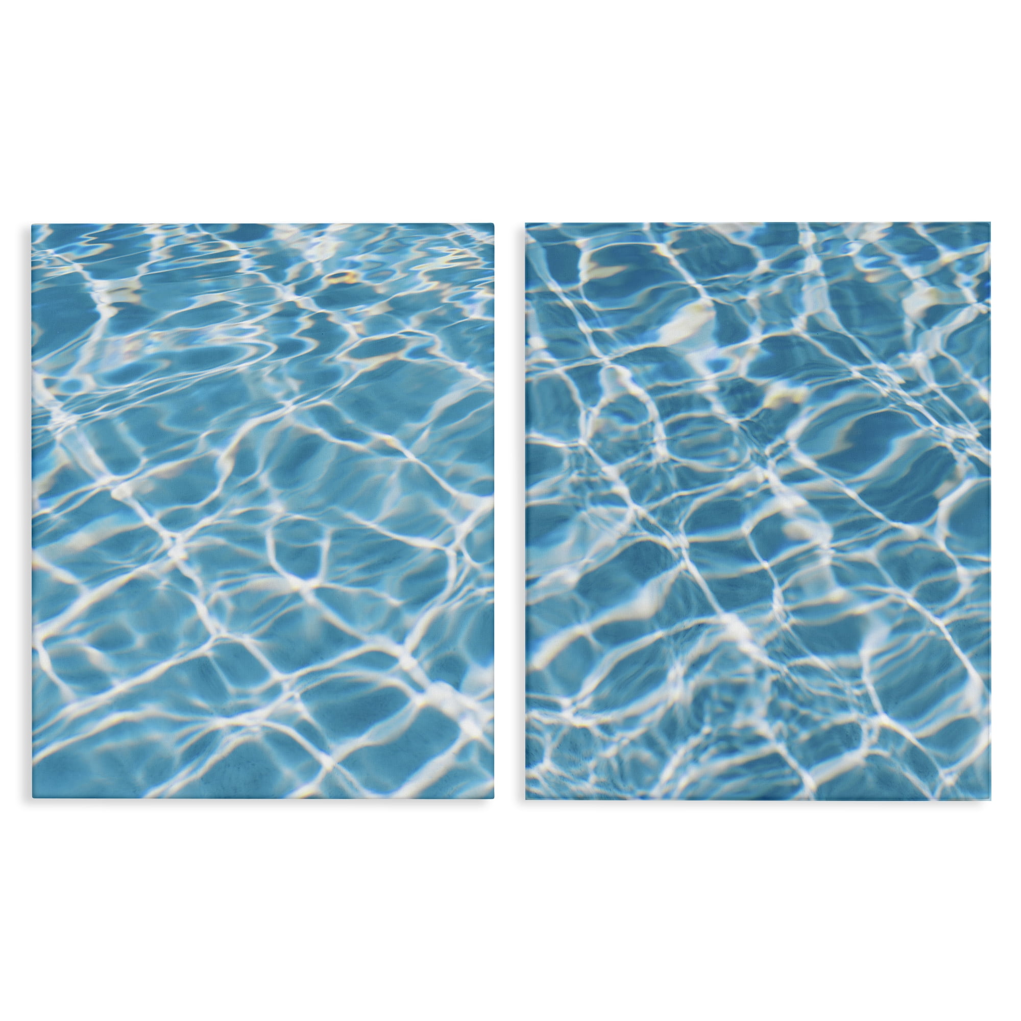 Stupell Industries Welcoming Pool Water Nautical & Beach Painting Wrapped Canvas Art Print Wall Art, 16 x 20, Set of 2