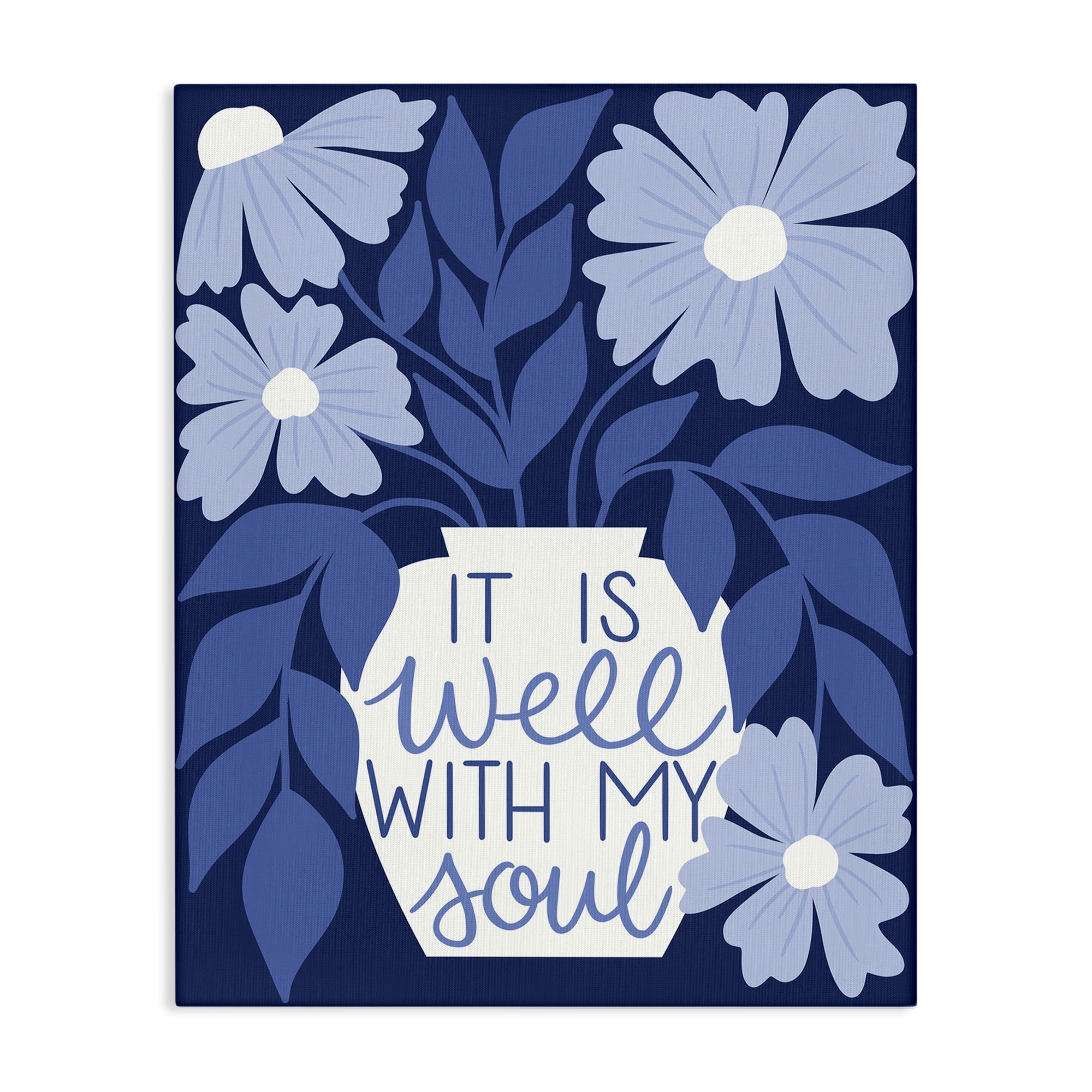 Stupell Industries Well With My Soul Florals Plants & Flowers Painting Wrapped Canvas Art Print Wall Art, 36 x 48
