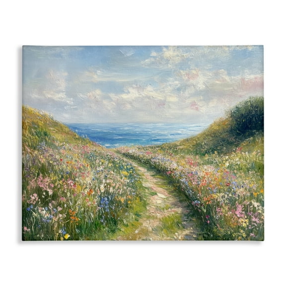 Stupell Industries Well Worn Coastal Path Canvas Wall Art design by Petal Prints Design, 36 x 48