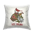 thumbnail image 1 of Stupell Industries West Virginia Floral Blossom Square Decorative Printed Throw Pillow, 18 x 18,, 1 of 4
