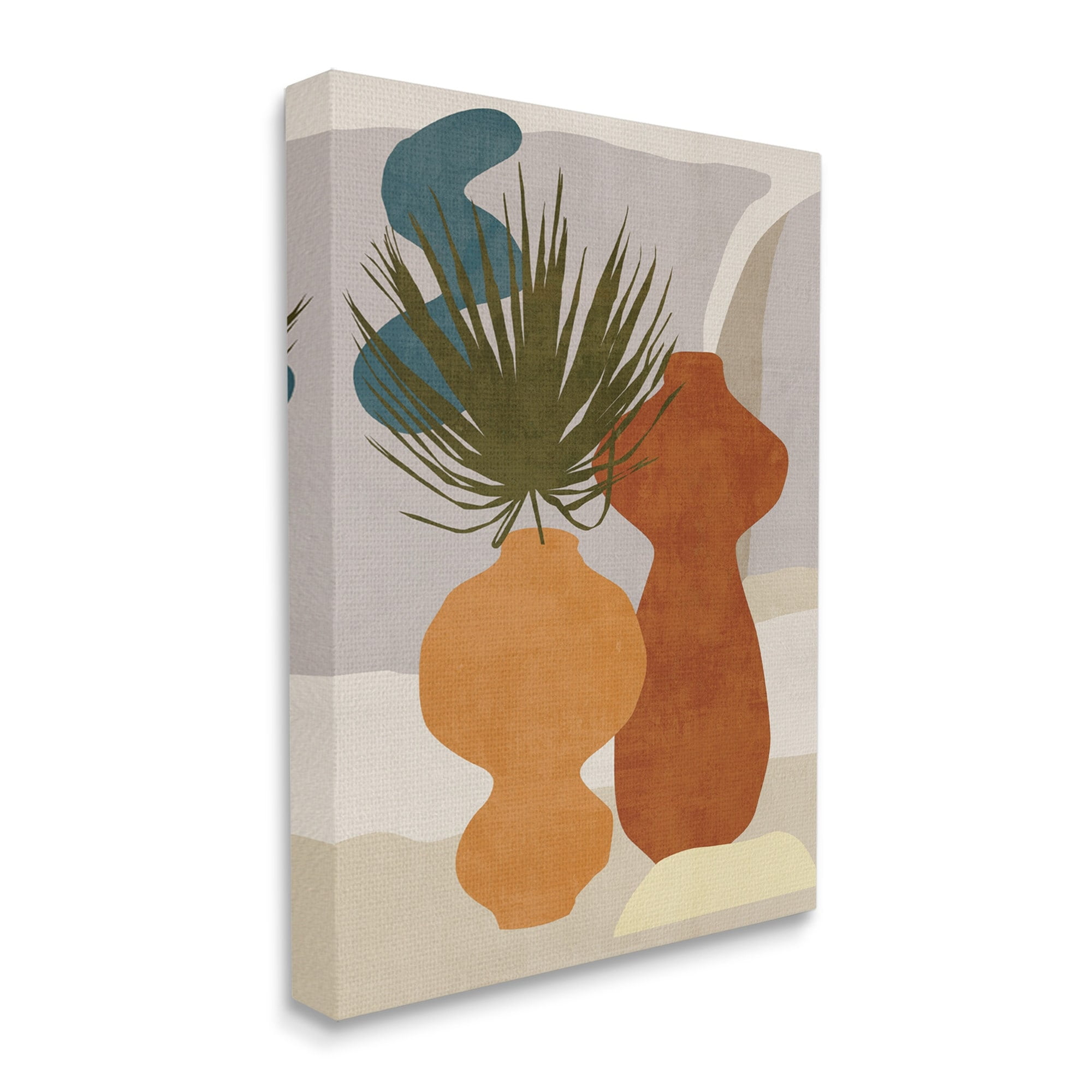 Stupell Industries Western Abstract Vases Brown Orange Green,36 x 48,Designed by Melissa Wang