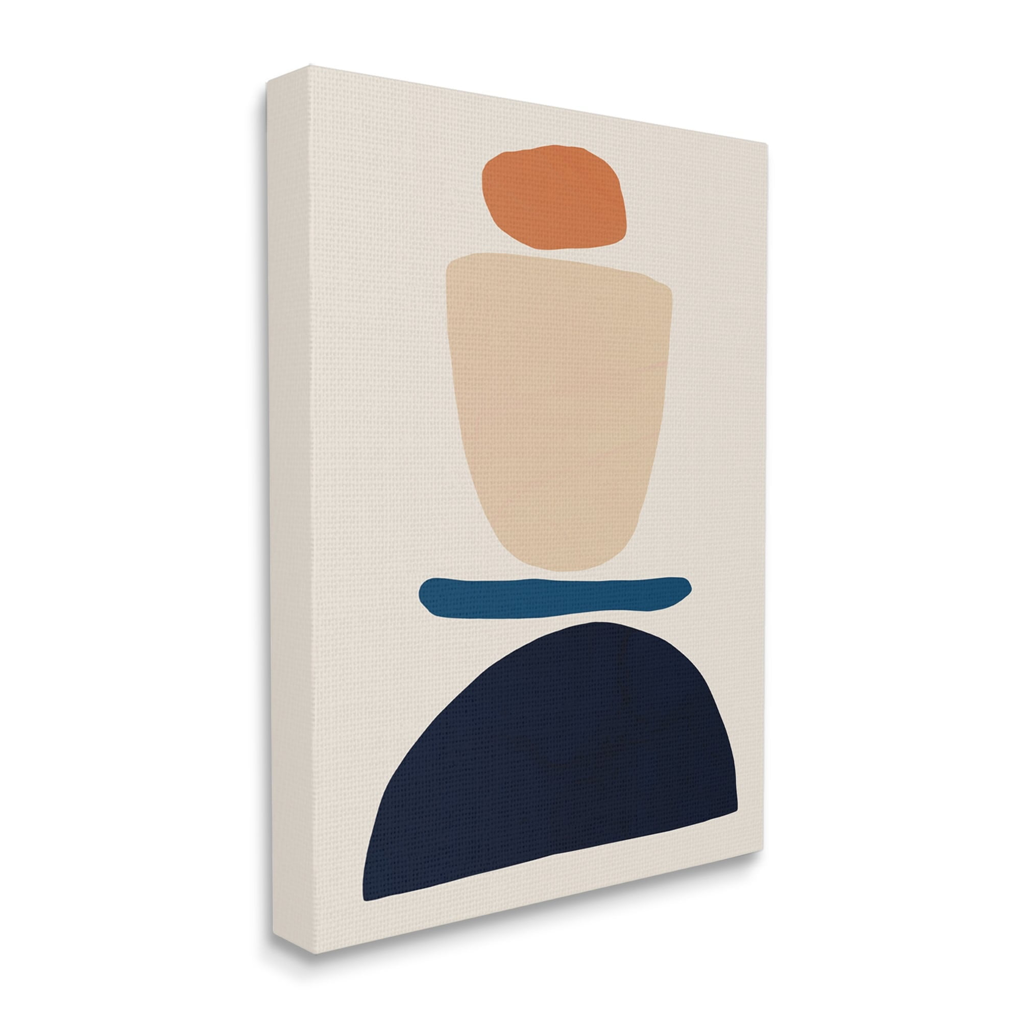 Stupell Industries Western Balanced Abstract Shapes Orange Blue,36 x 48,Designed by Victoria Barnes