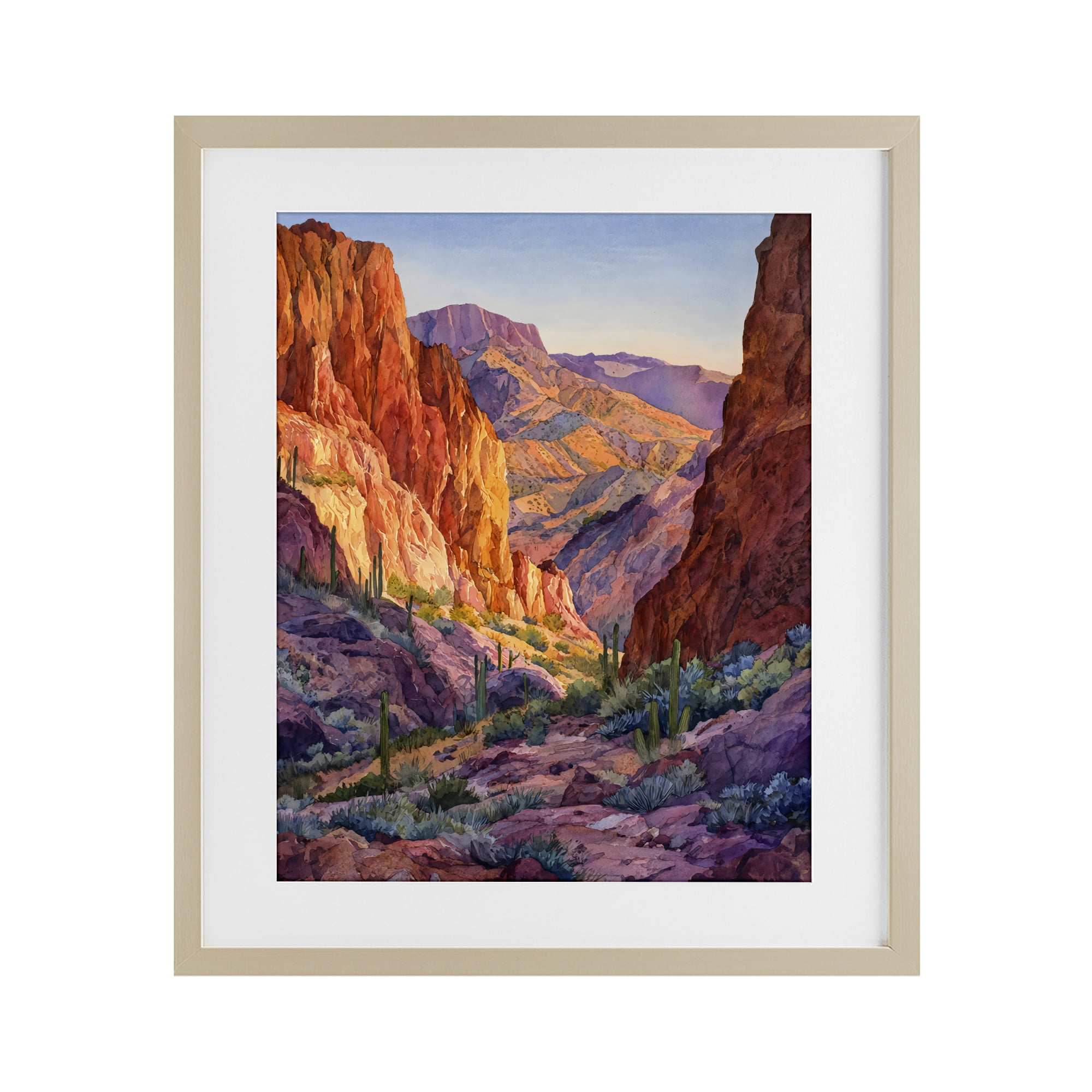 Stupell Industries Western Colors Canyon Birch Framed Print Under Glass, design by Franklyn Gregory