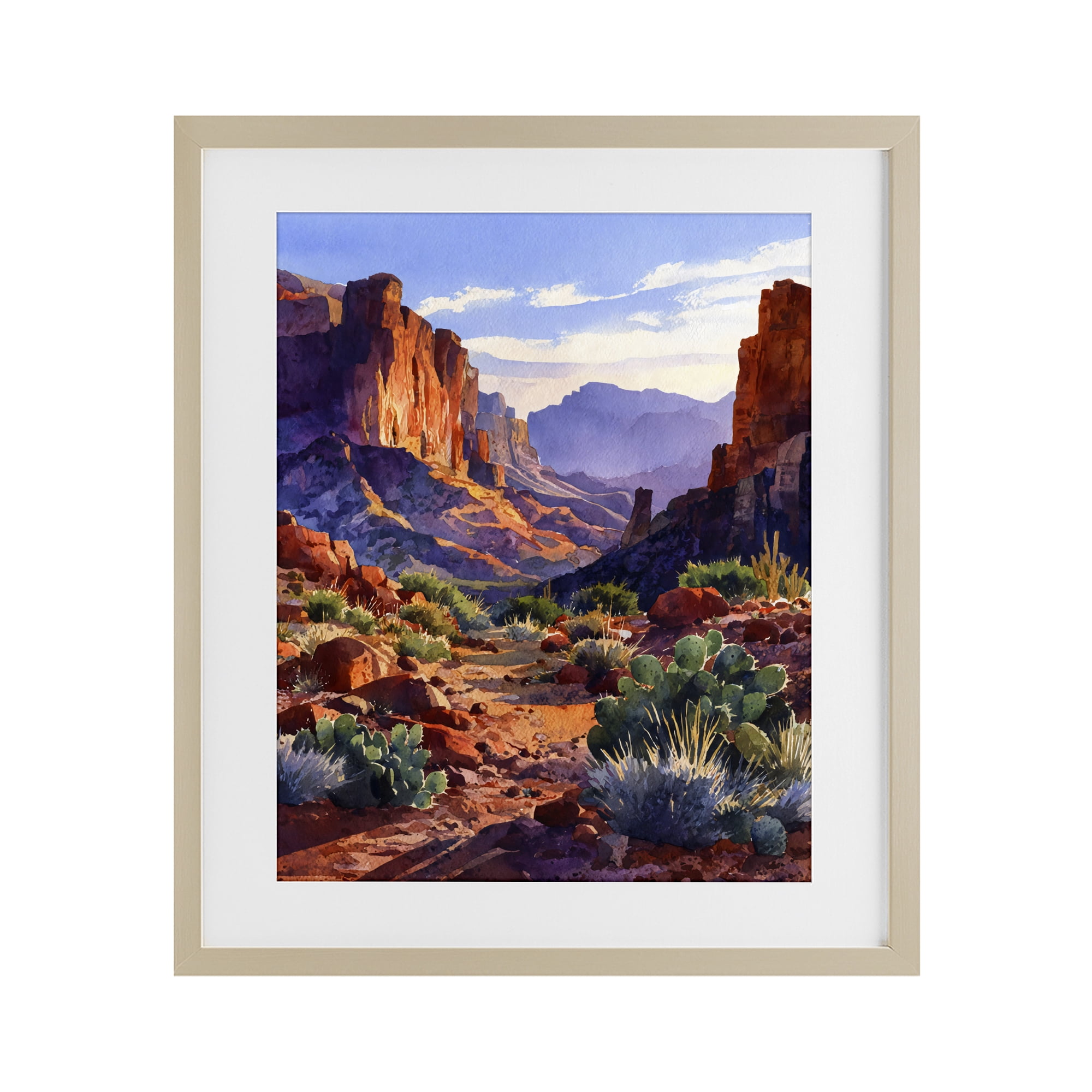 Stupell Industries Western Colors Earthy Desert Birch Framed Print Under Glass, design by Franklyn Gregory