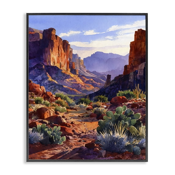 Stupell Industries Traditional Western Colors Earthy Desert Black Framed Giclee Art, 11 x 14, by Franklyn Gregory