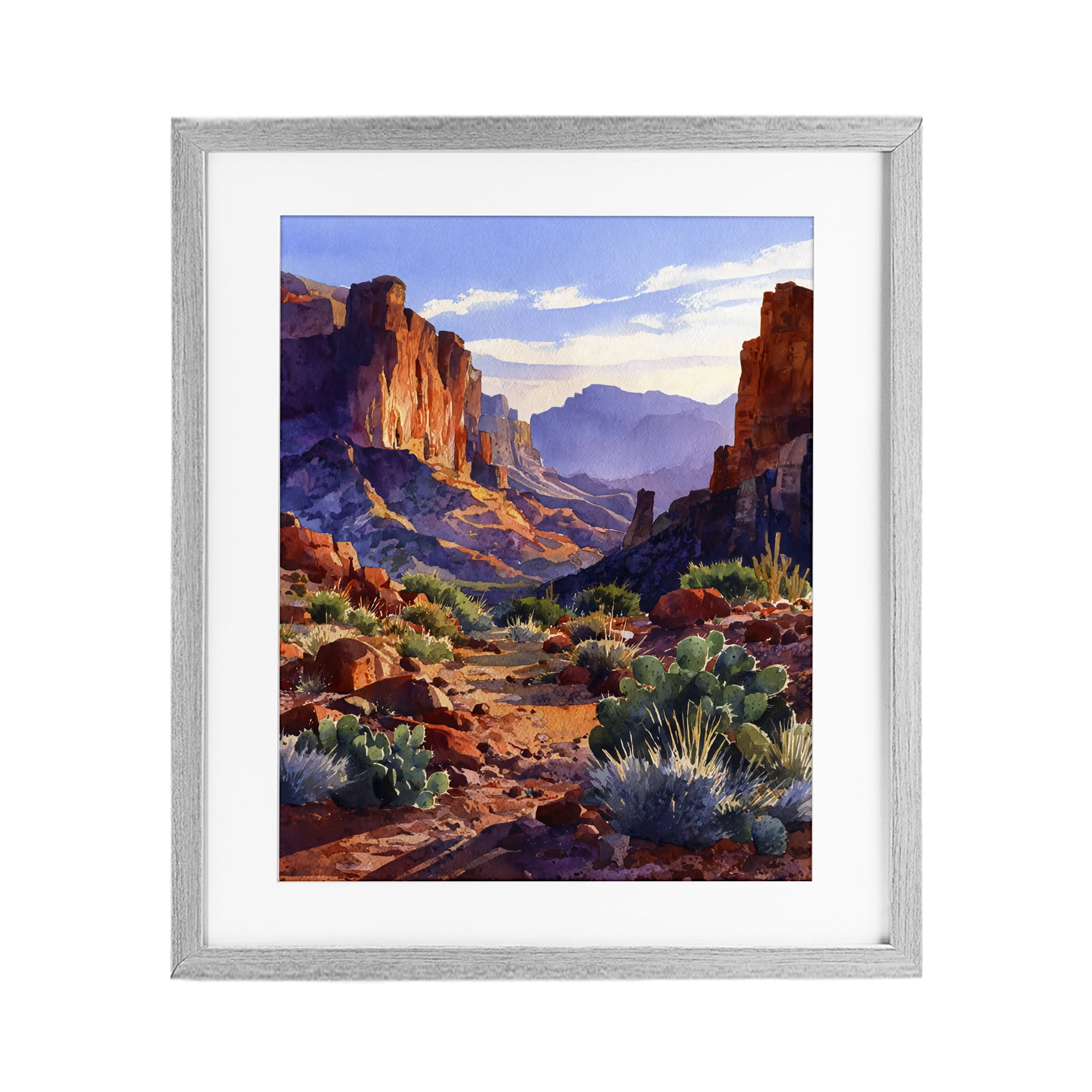 Stupell Industries Western Colors Earthy Desert Gray Framed Print Under Glass, design by Franklyn Gregory