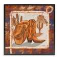 thumbnail image 1 of Stupell Industries Western Cowboy Boot Landscape Painting Black Framed Art Print Wall Art, 17 x 17, 1 of 10
