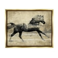 thumbnail image 1 of Stupell Industries Western Galloping Horse Portrait Graphic Art Metallic Gold Floating Framed Canvas Print Wall Art, Design by Tina Blakely, 1 of 6