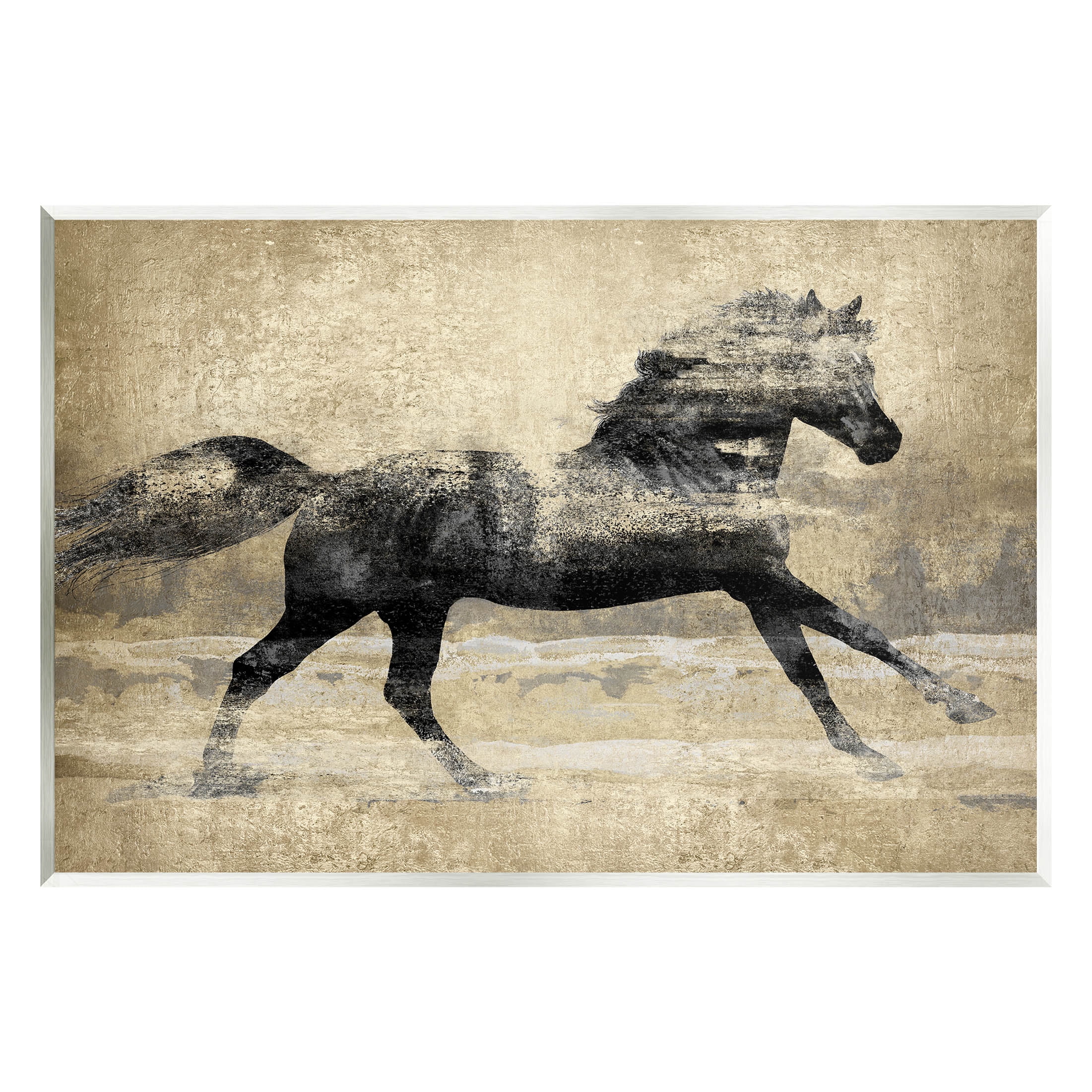 Stupell Industries Western Galloping Horse Portrait Graphic Art Unframed Art Print Wall Art, Design by Tina Blakely