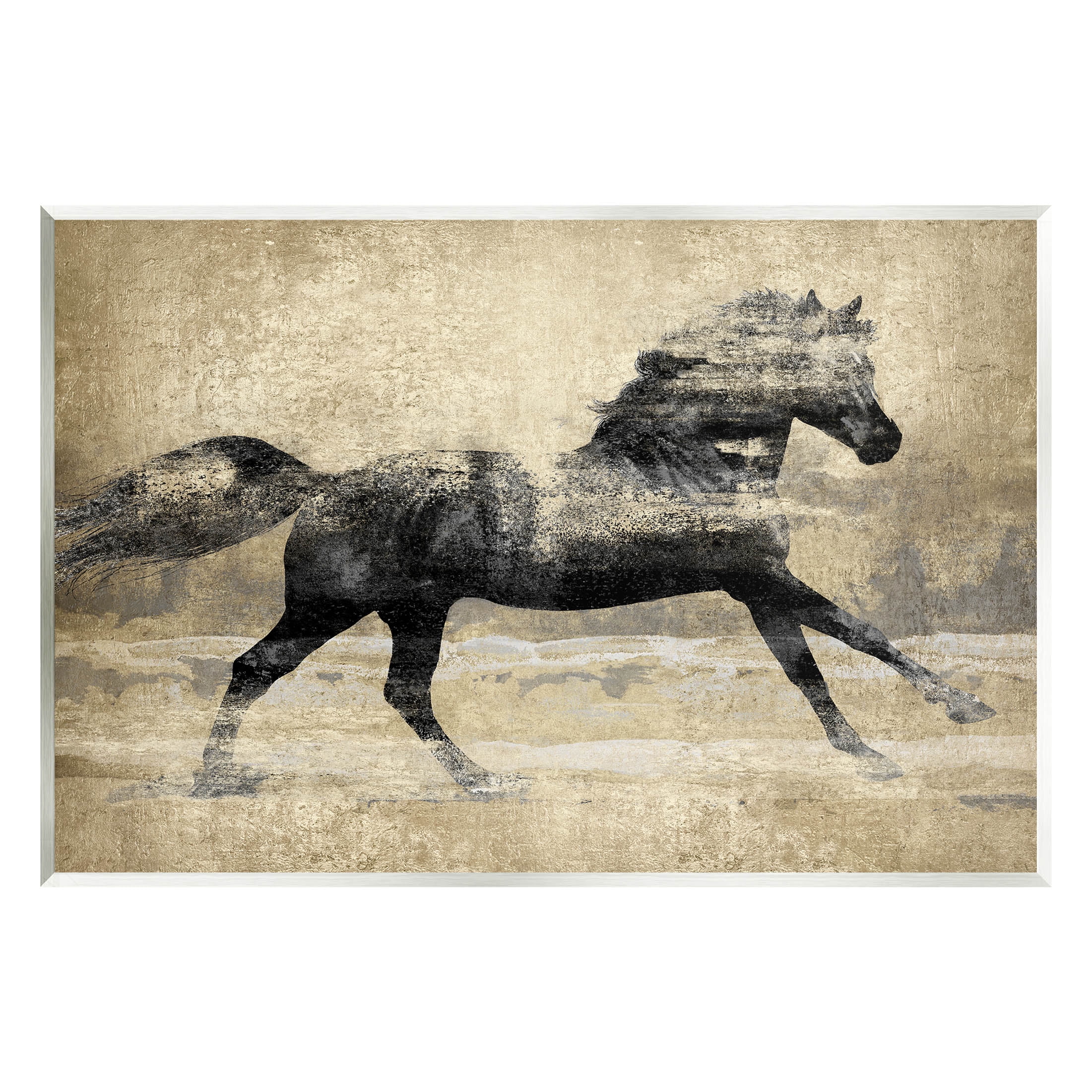 Stupell Industries Western Galloping Horse Portrait Graphic Art Unframed Art Print Wall Art, Design by Tina Blakely