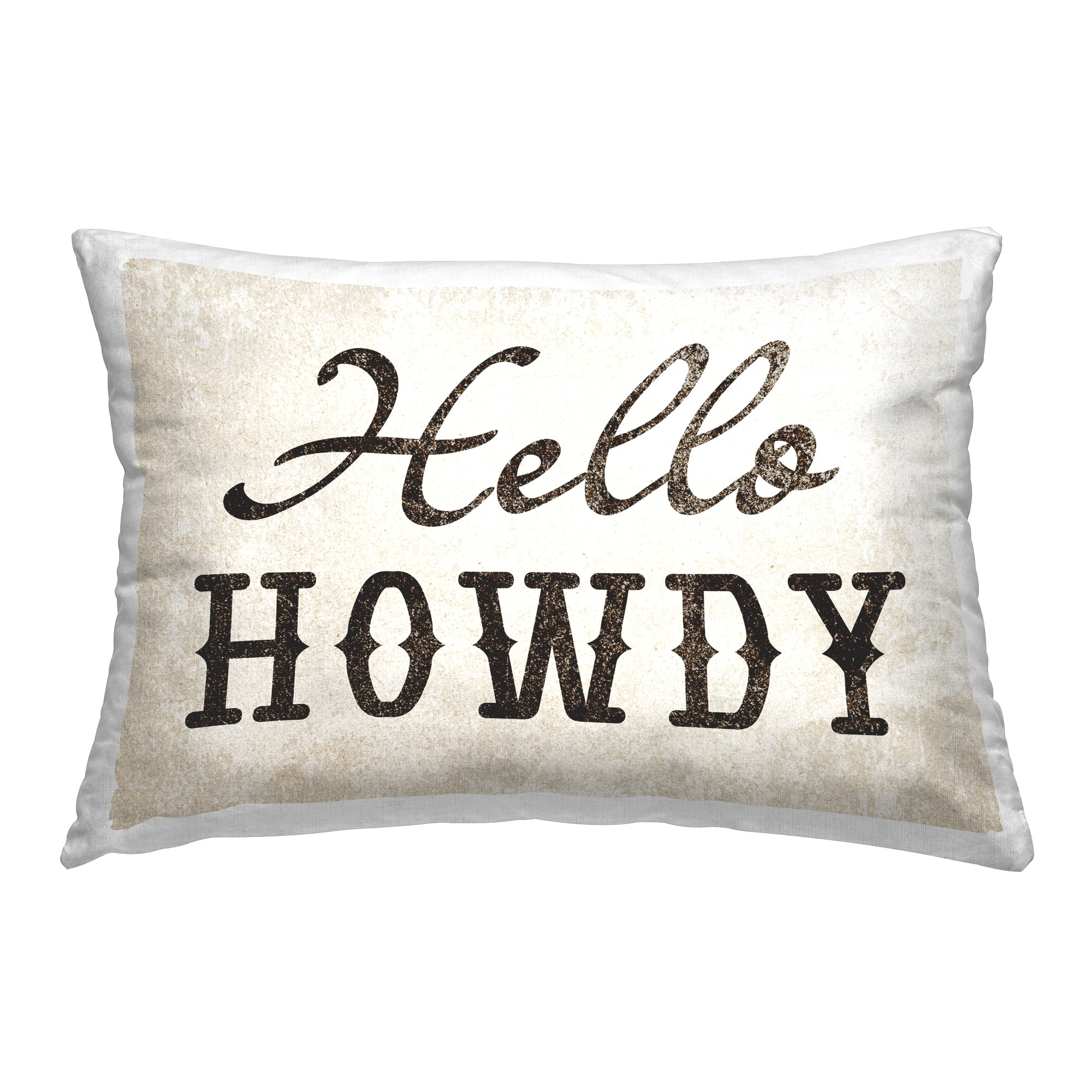 Stupell Industries Western Hellow Howdy Decorative Printed Throw Pillow Design by Daphne Polselli.