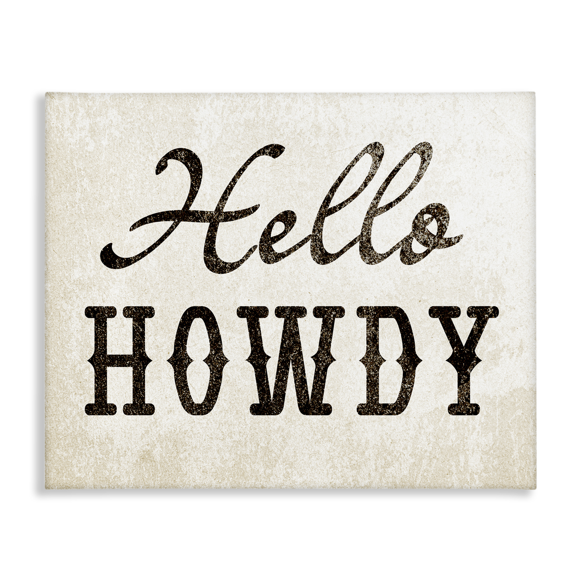 Stupell Industries Western Hellow Howdy Text & Numbers Painting Wrapped Canvas Art Print Wall Art, 40 x 30
