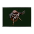 Stupell Industries Western Horse Saddle Abstract Painting Black Framed Art Print Wall Art, 24 x