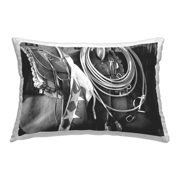 Stupell Industries Western Horse Saddle Decorative Printed Throw Pillow, 14 x 20
