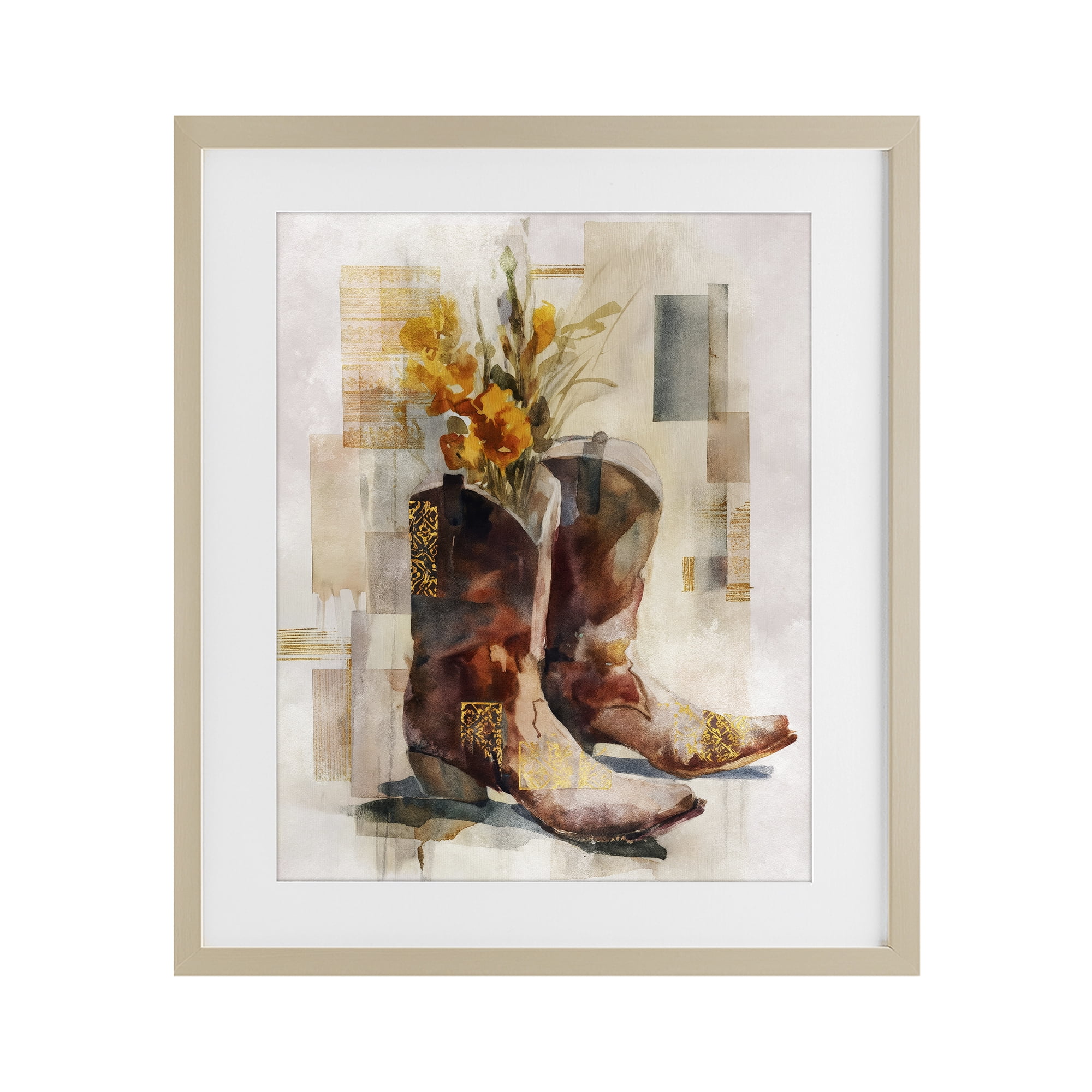 Stupell Industries Western Roots & Blooms Birch Framed Print Under Glass, design by Svetlana Aleynikova
