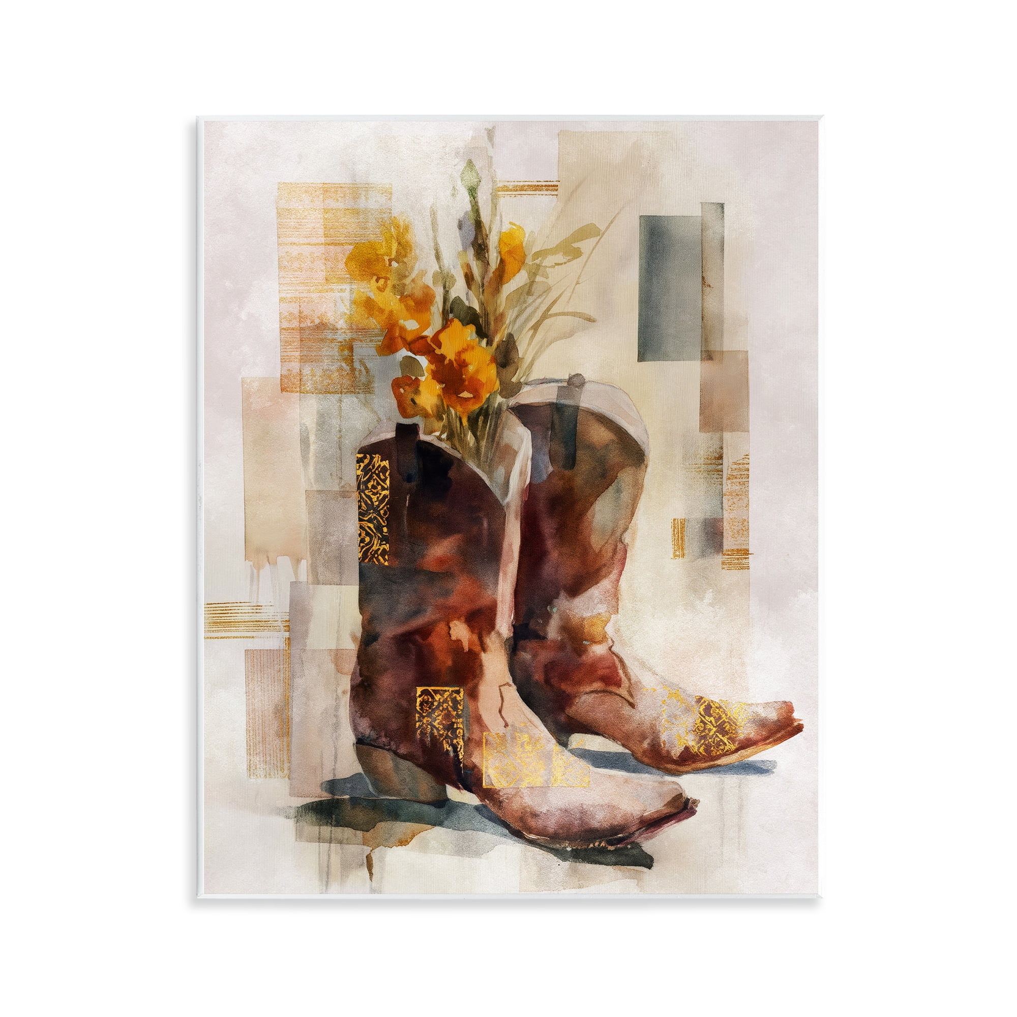 Stupell Industries Western Roots & Blooms Wall Plaque Art, design by Svetlana Aleynikova