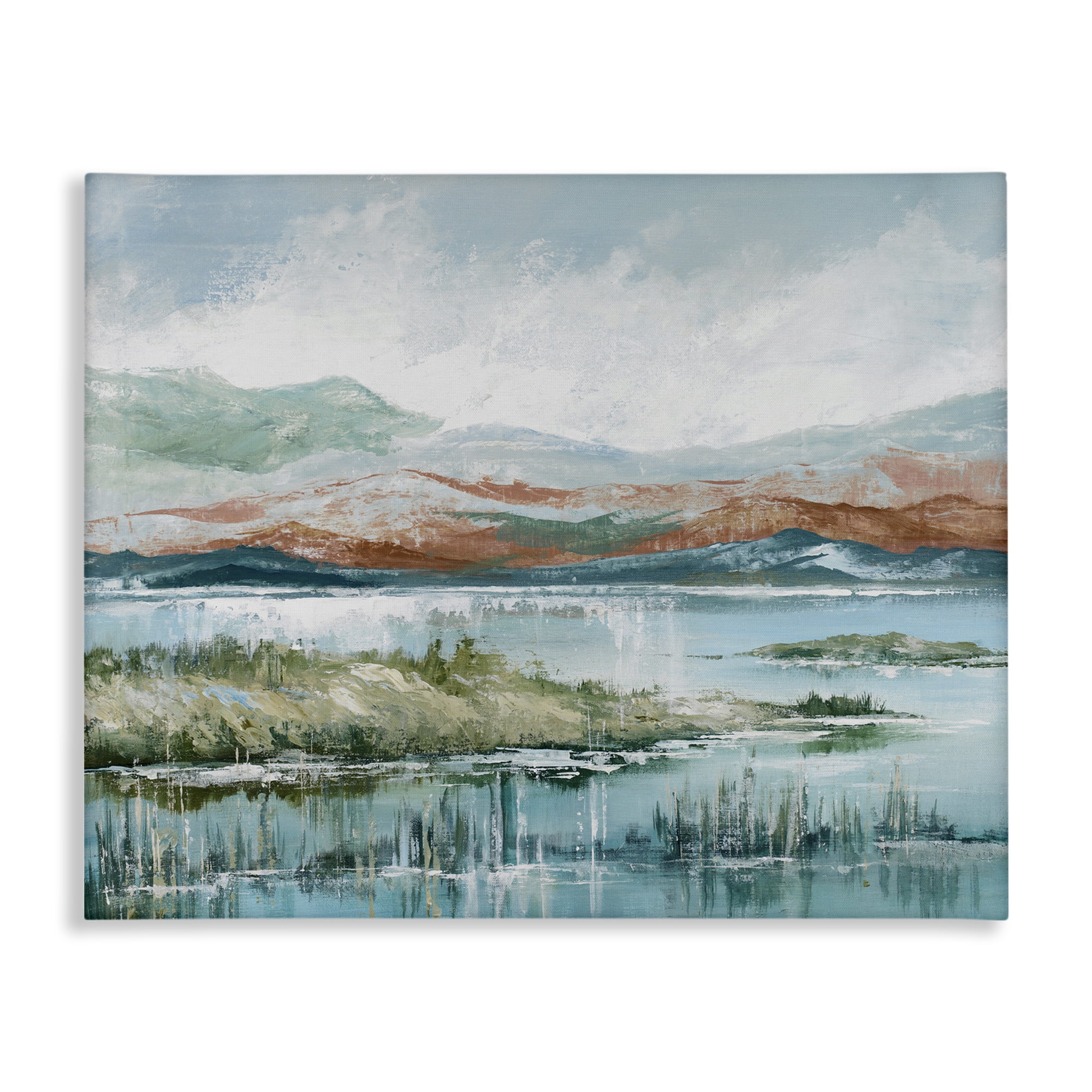 Stupell Industries Western Rustic Landscape Landscape Painting Gallery Wrapped Canvas Art Print Wall Art, 20 x 16