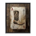 thumbnail image 1 of Stupell Industries Western Rustic Playing Card Black Framed Floater Canvas Wall Art design by Nina Blue, 21 x 17, 1 of 9