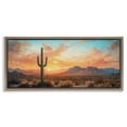 thumbnail image 1 of Stupell Industries Western Sunset Canyon Brown Framed Floater Canvas Wall Art design by Petal Prints Design, 14 x 31, 1 of 9