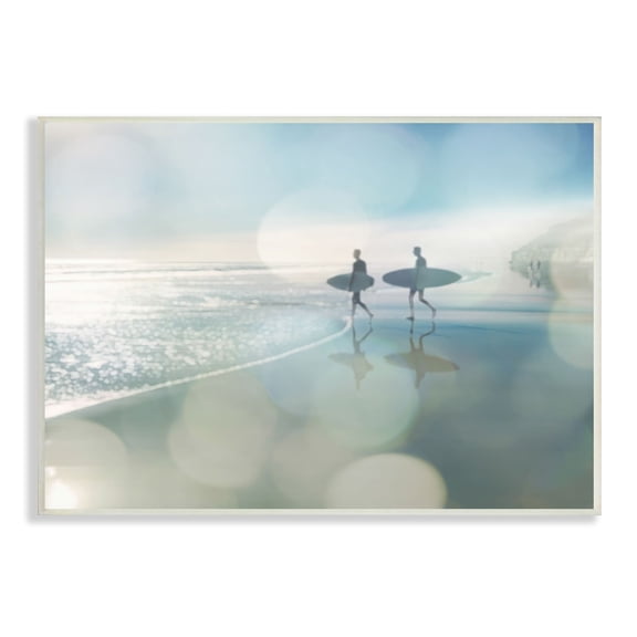 Stupell Industries Wet Sand Sea Surf Sport Fleeting Bokeh Effect ,15 x 10, Design by Devon Davis