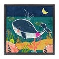 thumbnail image 1 of Stupell Industries Coastal Whale At Nighttime Black Floating Frame Canvas Art, 25 x 25, by Tina Finn, 1 of 8