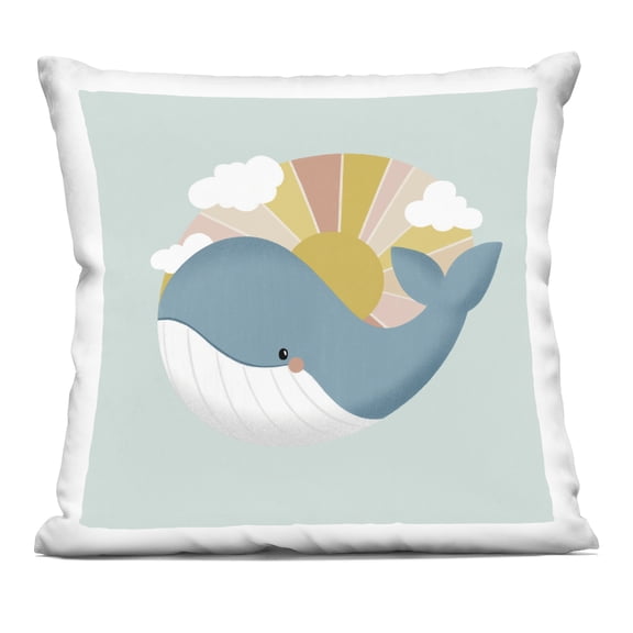 Stupell Industries Whale & Sunshine Rays Design by Sarah Hickman Throw Pillow