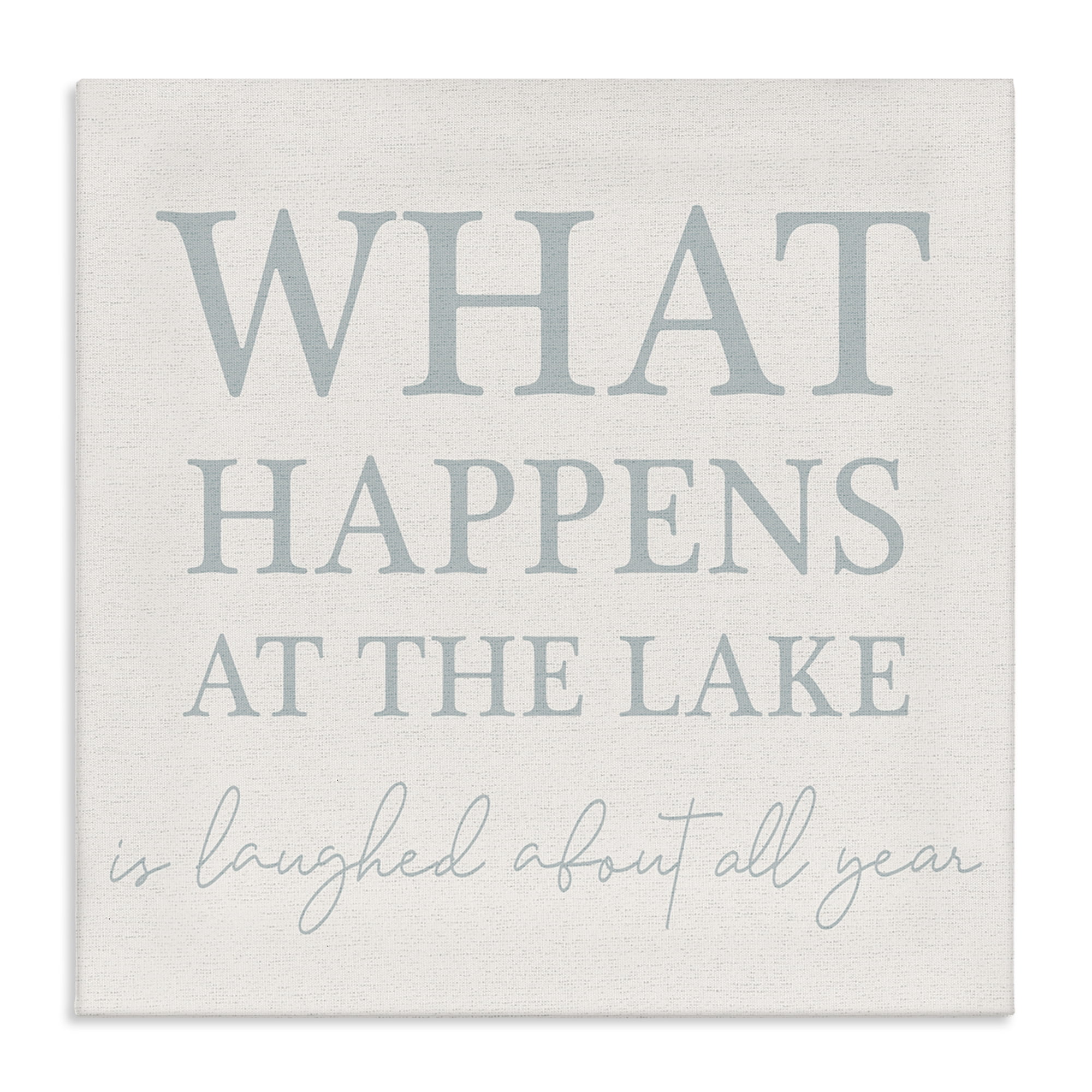 Stupell Industries What Happens At Lake Nautical & Beach Painting Wrapped Canvas Art Print Wall Art, 24 x 24