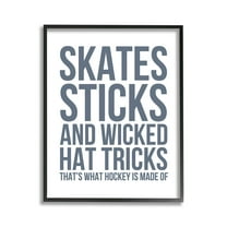 Stupell Industries What Hockey Is Made Of Sports Painting Black Framed Art Print Wall Art, 11 x 14