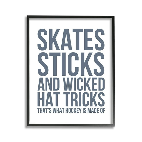 Stupell Industries What Hockey Is Made Of Sports Painting Black Framed Art Print Wall Art, 11 x 14