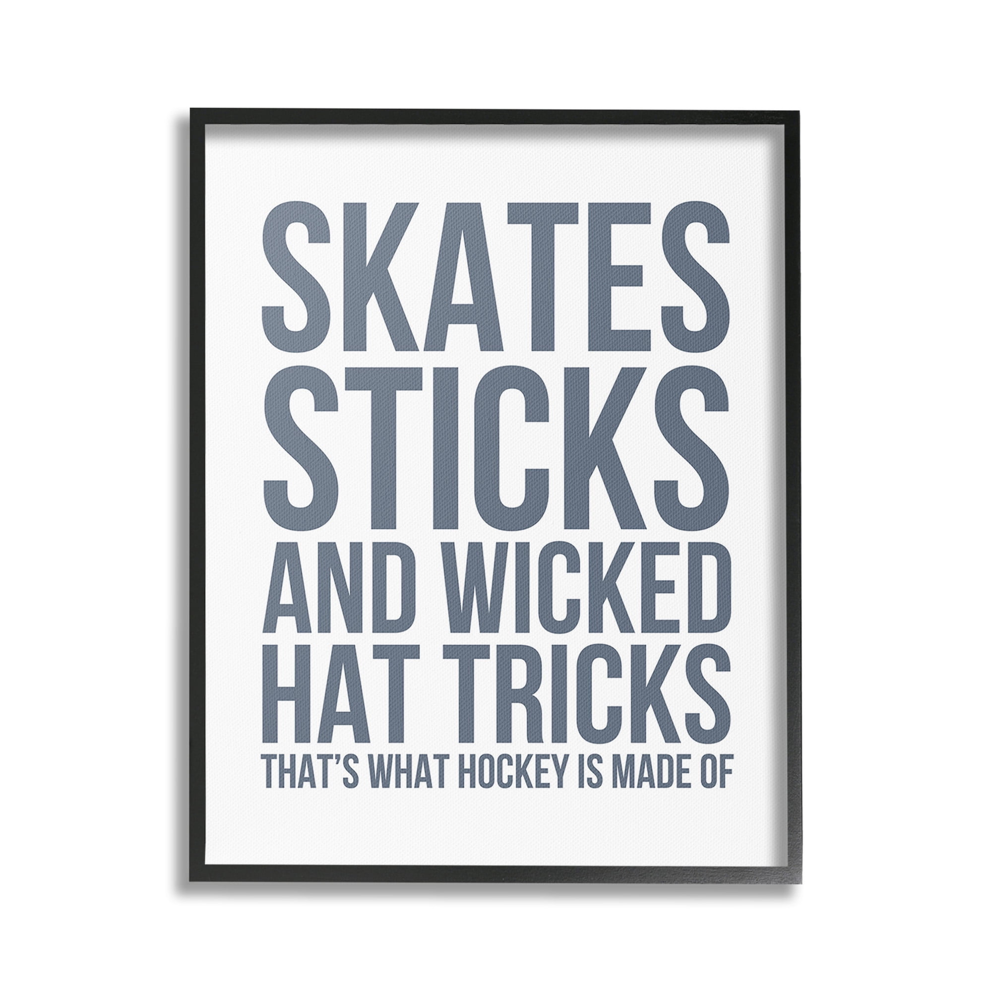 Stupell Industries What Hockey Is Made Of Sports Painting Black Framed Art Print Wall Art, 16 x 20