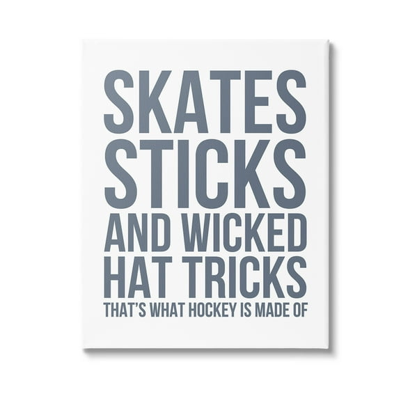 Stupell Industries What Hockey Is Made Of Sports Painting Gallery Wrapped Canvas Art Print Wall Art, 16 x 20