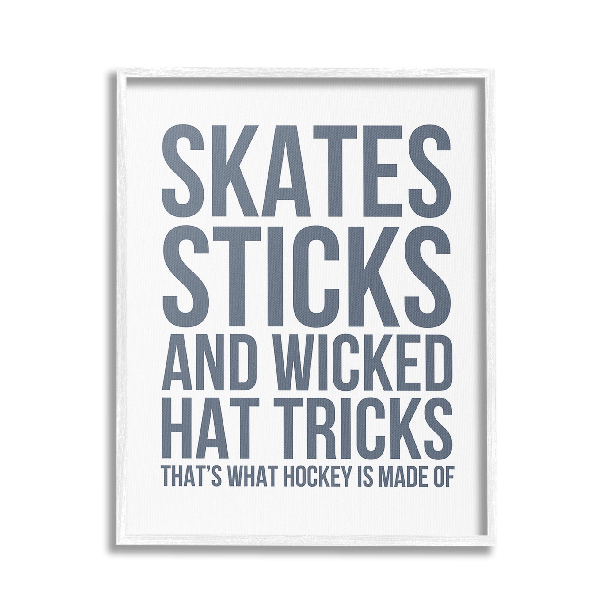 Stupell Industries What Hockey Is Made Of Sports Painting White Framed Art Print Wall Art, 24 x 30