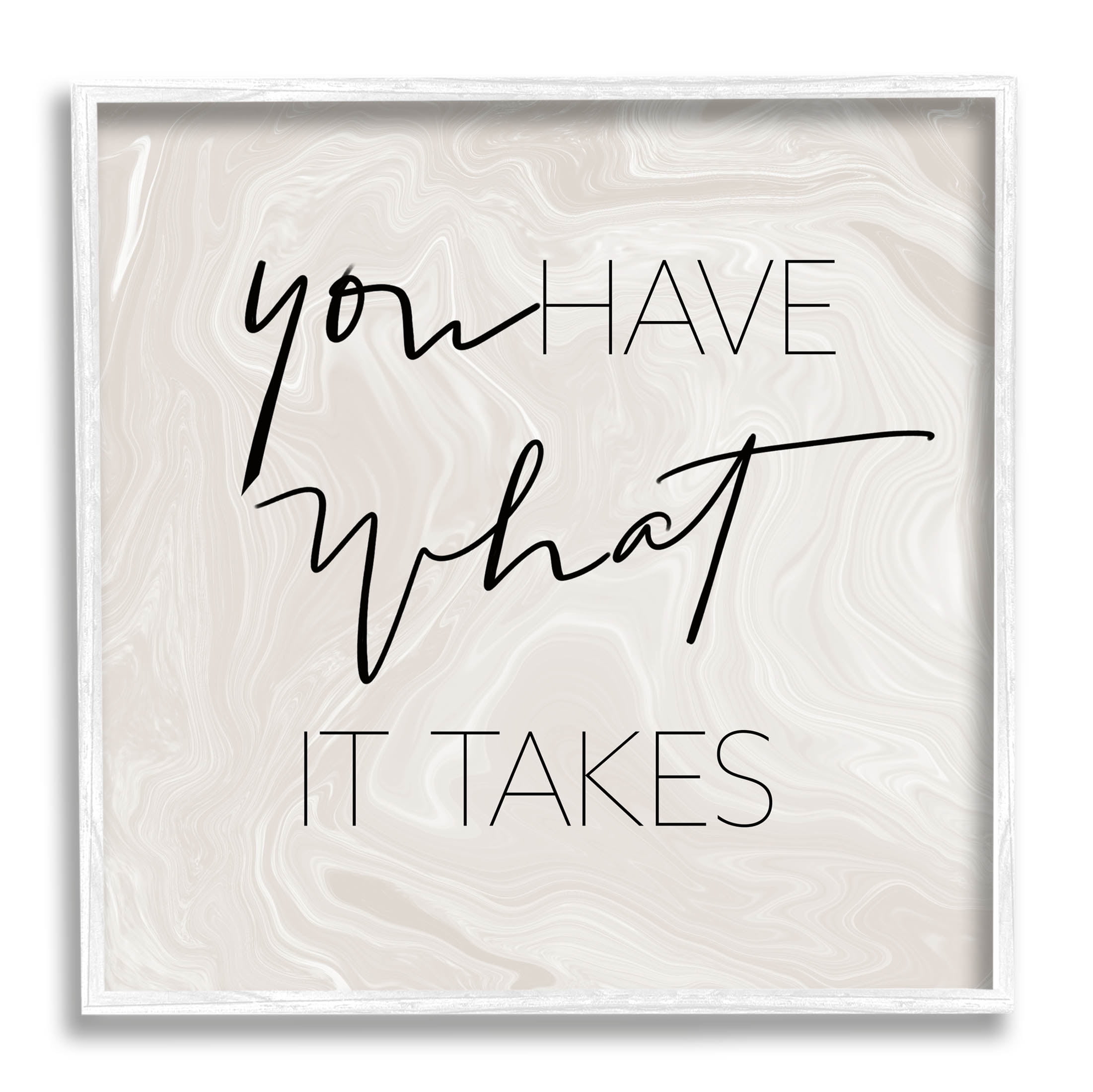 Stupell Industries What It Takes Motivational Phrase Graphic Art White Framed Art Print Wall Art, Design by Sundance Group