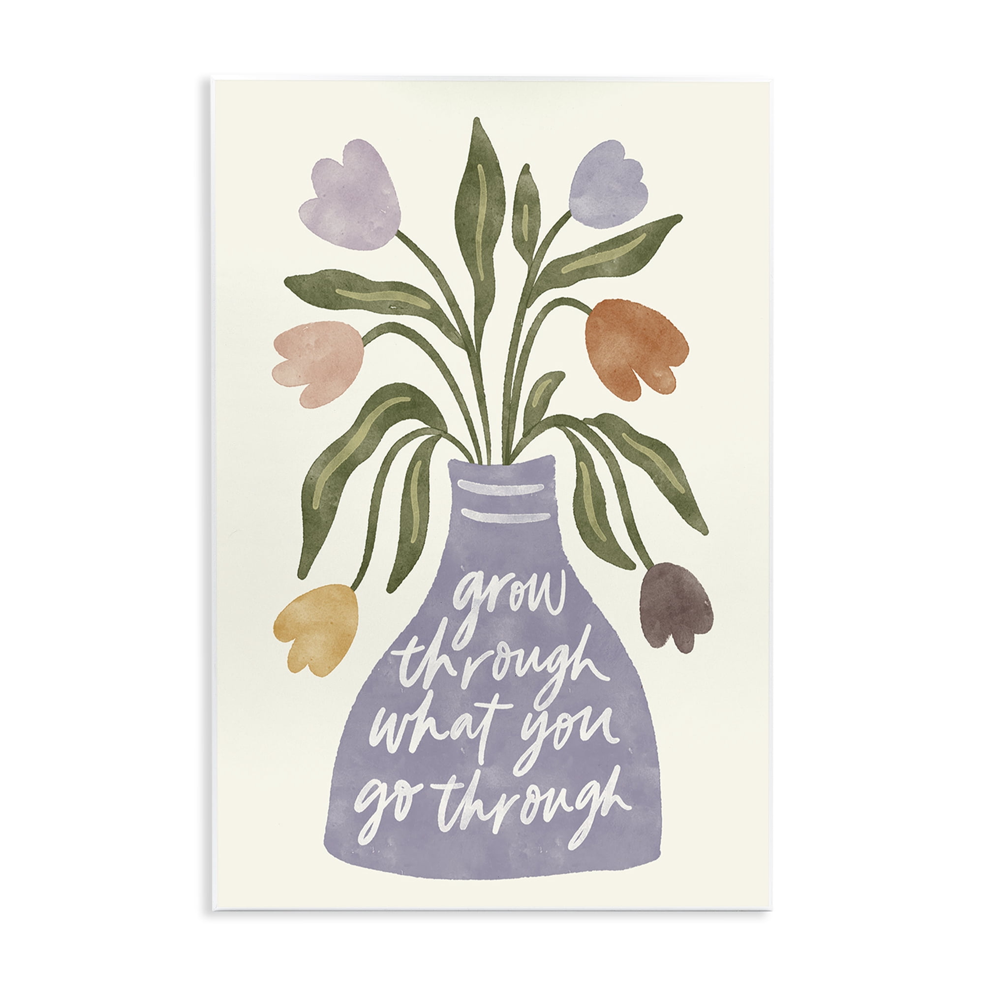 Stupell Industries What You Go Through Flowers Plants & Flowers Painting Unframed Art Print Wall Art, 10 x 15