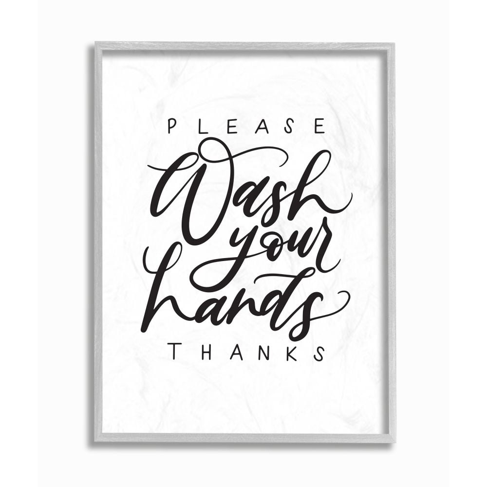 Stupell Industries What Your Hands Phrase Polite Bathroom Sentiment Designed by Amanda Houston