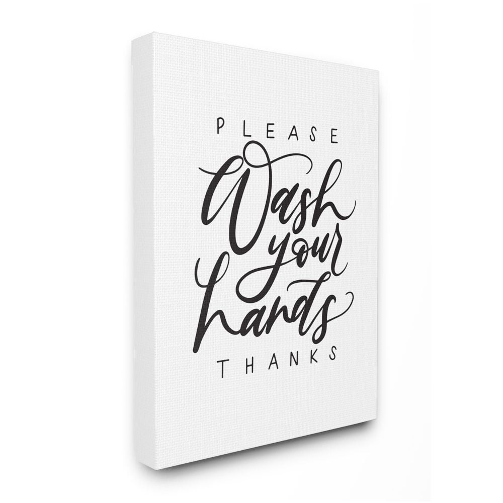 Stupell Industries What Your Hands Phrase Polite Bathroom Sentiment Designed by Amanda Houston