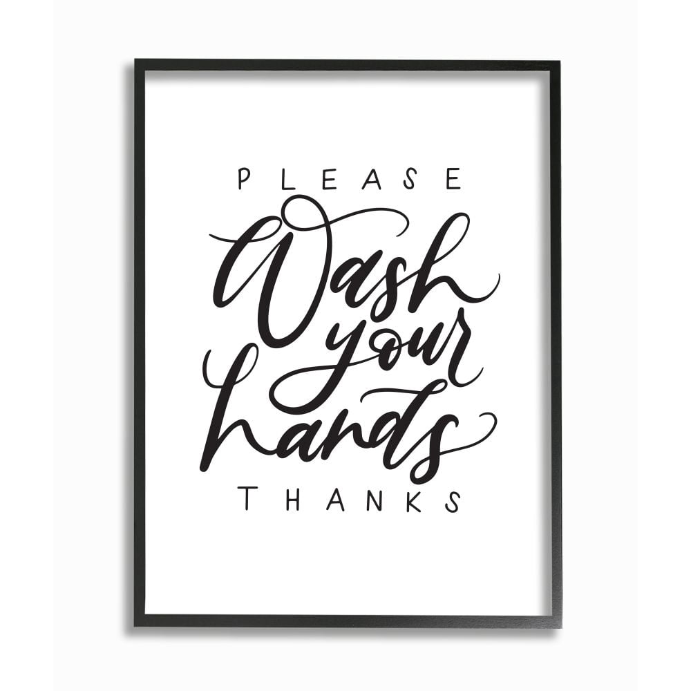Stupell Industries What Your Hands Phrase Polite Bathroom Sentiment Designed by Amanda Houston