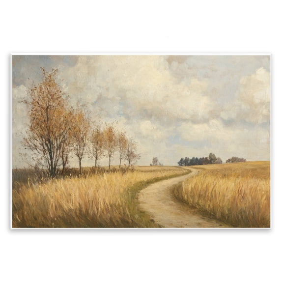 Stupell Industries Wheat Road Path Wall Plaque Art, design by Petal Prints Design