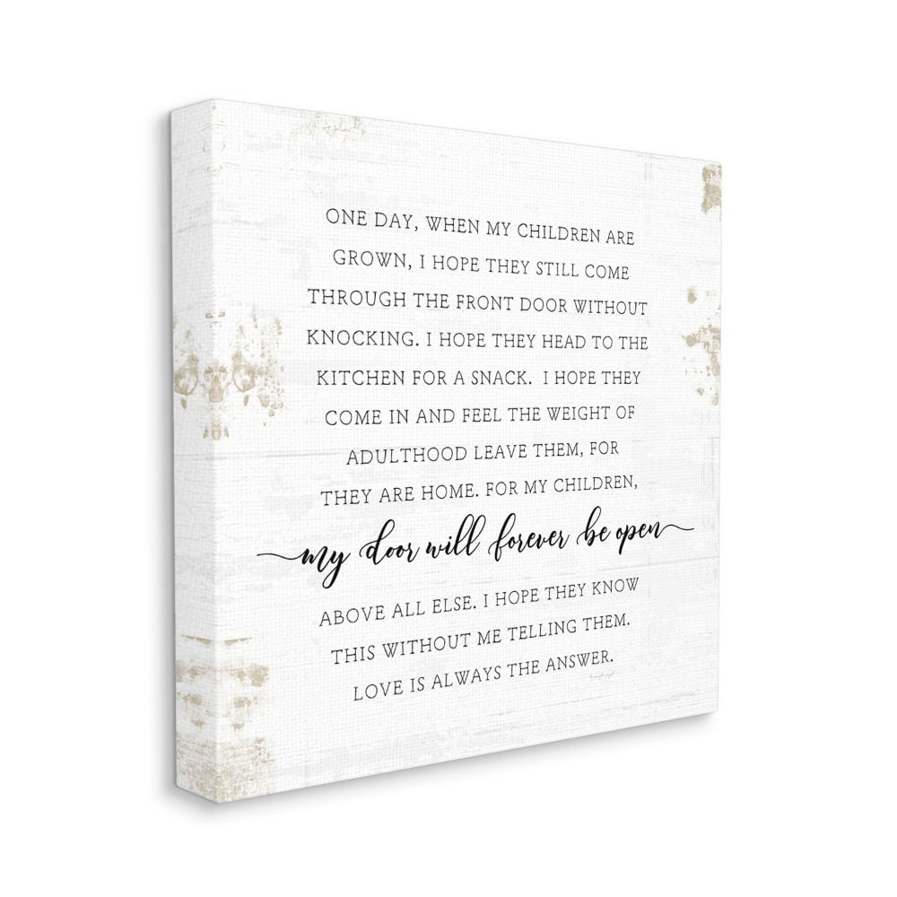 Stupell Industries When My Children Are Grown Text Homely Word Design Designed by Jennifer Pugh