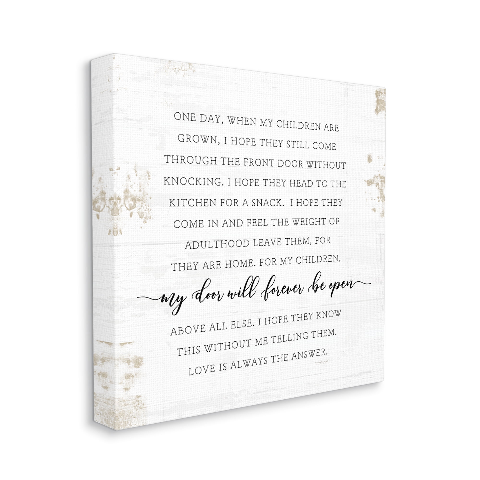 Stupell Industries When My Children Are Grown Text Homely Word Design Designed by Jennifer Pugh