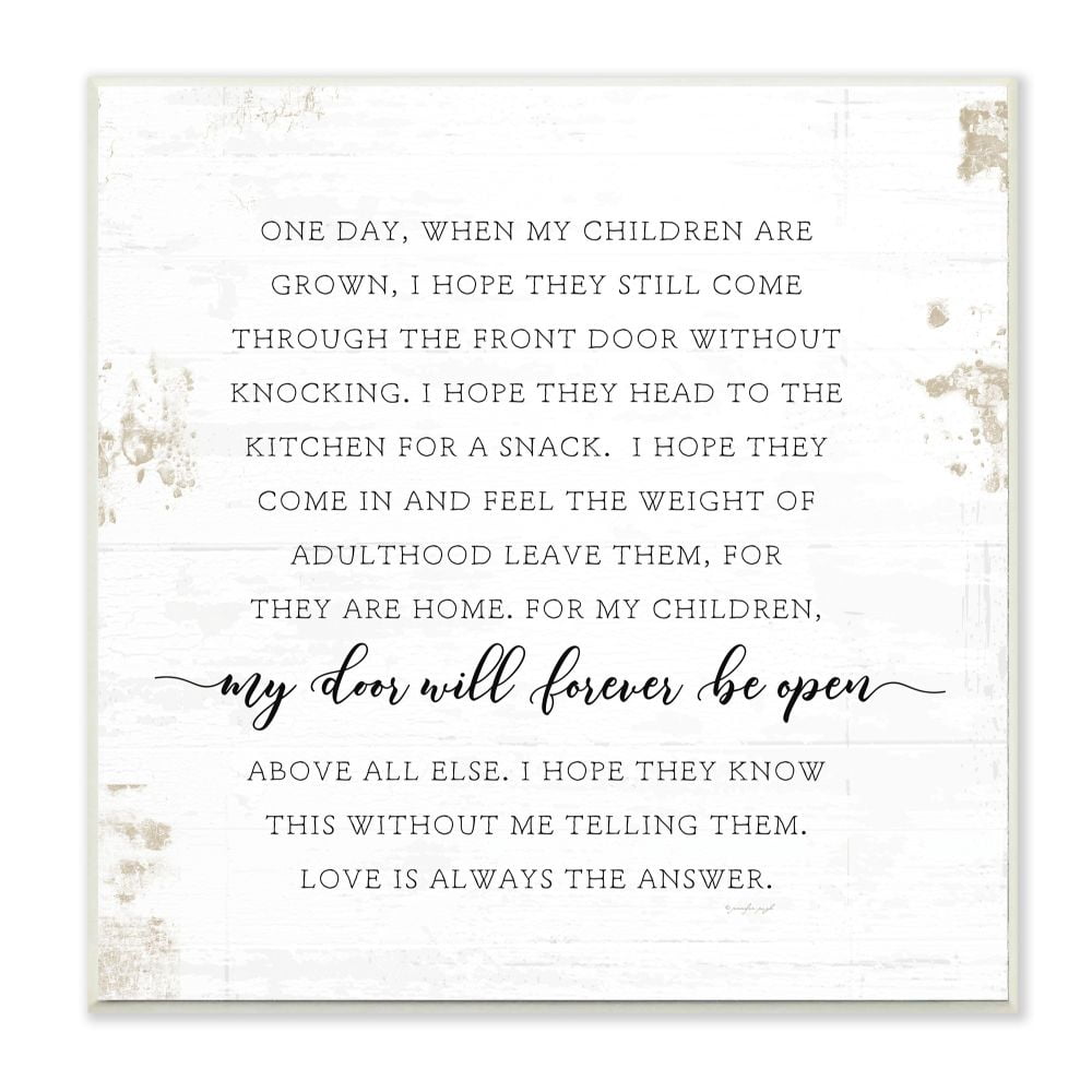 Stupell Industries When My Children Are Grown Text Homely Word Design Designed by Jennifer Pugh