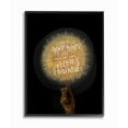 thumbnail image 1 of Stupell Industries When the World Is Silent Quote Lit Match Illustration Framed Wall Art Design by Rachel Nieman, 16" x 20", Black Framed, 1 of 5