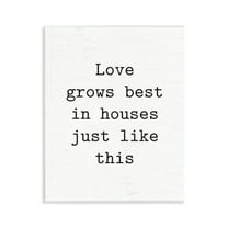 Stupell Industries Where Love Grows Best Text & Numbers Painting Unframed Art Print Wall Art, 11 x 14