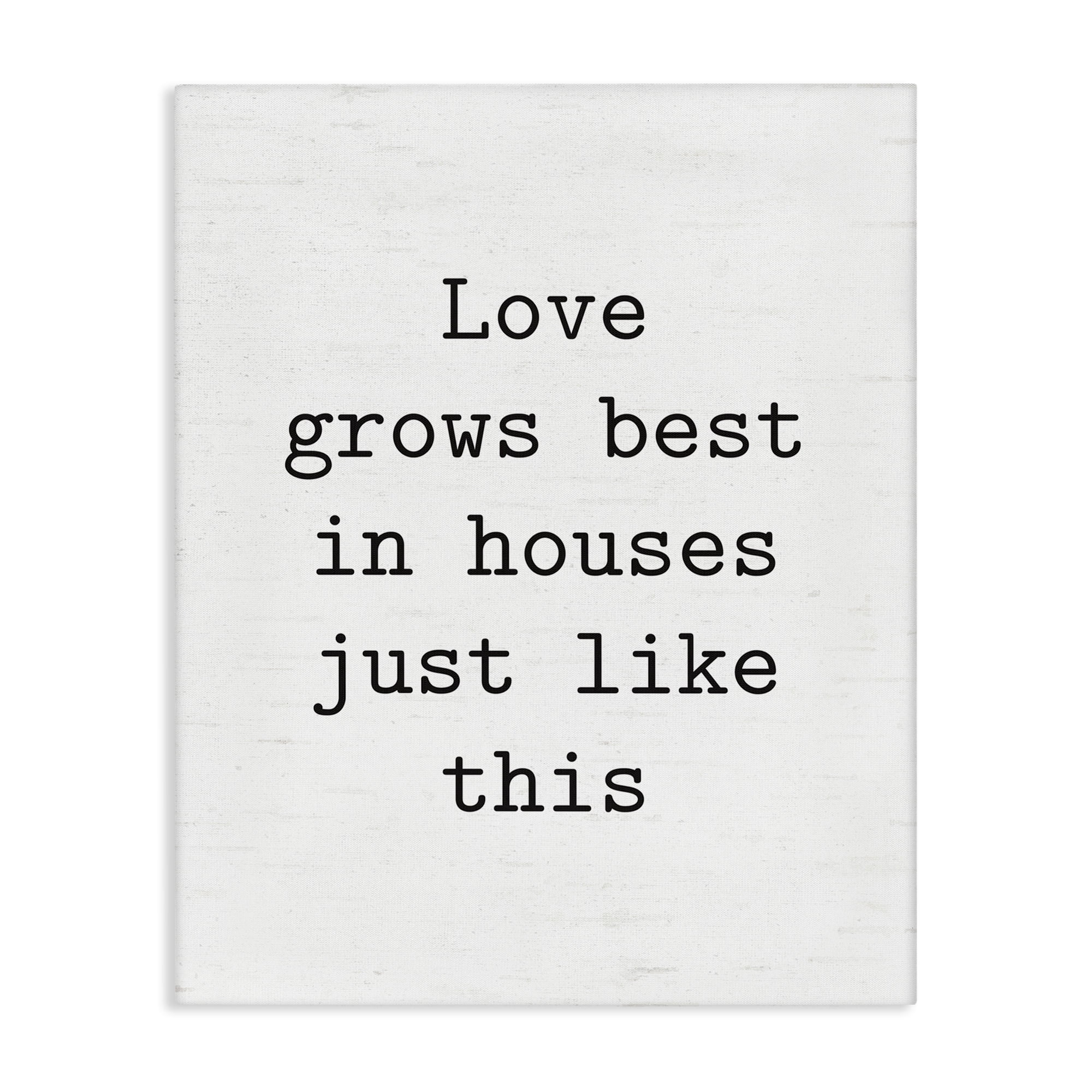 Stupell Industries Where Love Grows Best Text & Numbers Painting Wrapped Canvas Art Print Wall Art, 30 x 40