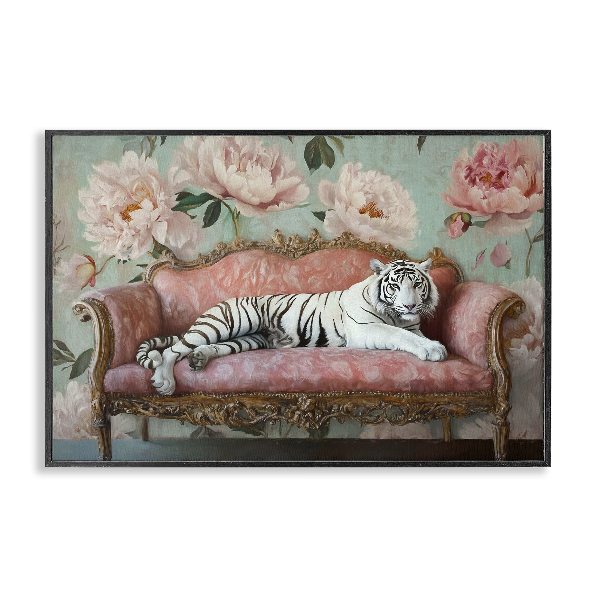 Stupell Industries Where The Tiger Dreams Black Framed Giclee Art, design by Tina LeCour