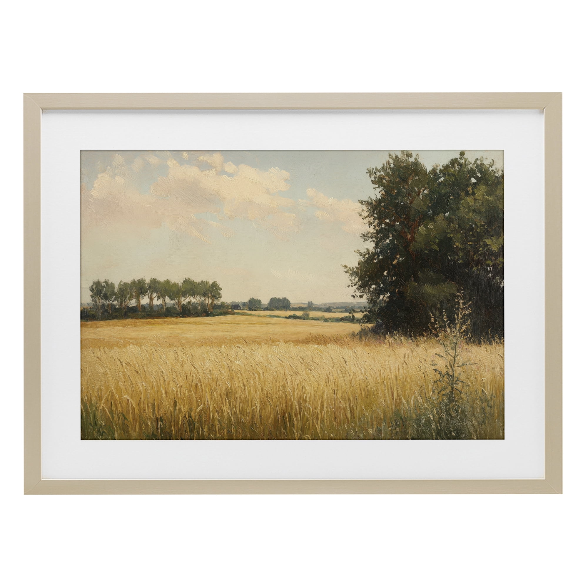 Stupell Industries Where The Wheat Grows Birch Framed Print Under Glass, design by Petal Prints Design