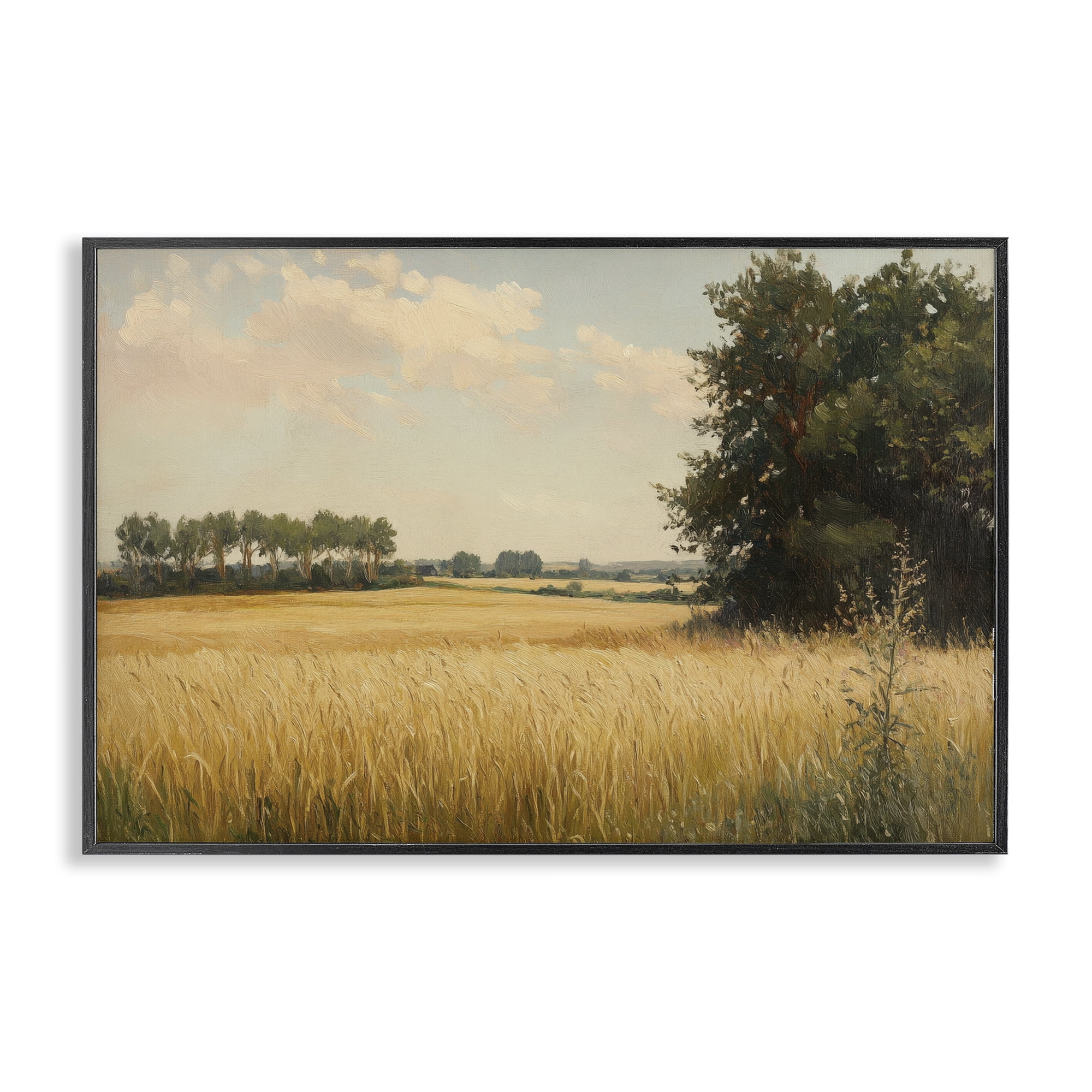 Stupell Industries Where The Wheat Grows Black Framed Giclee Art, design by Petal Prints Design