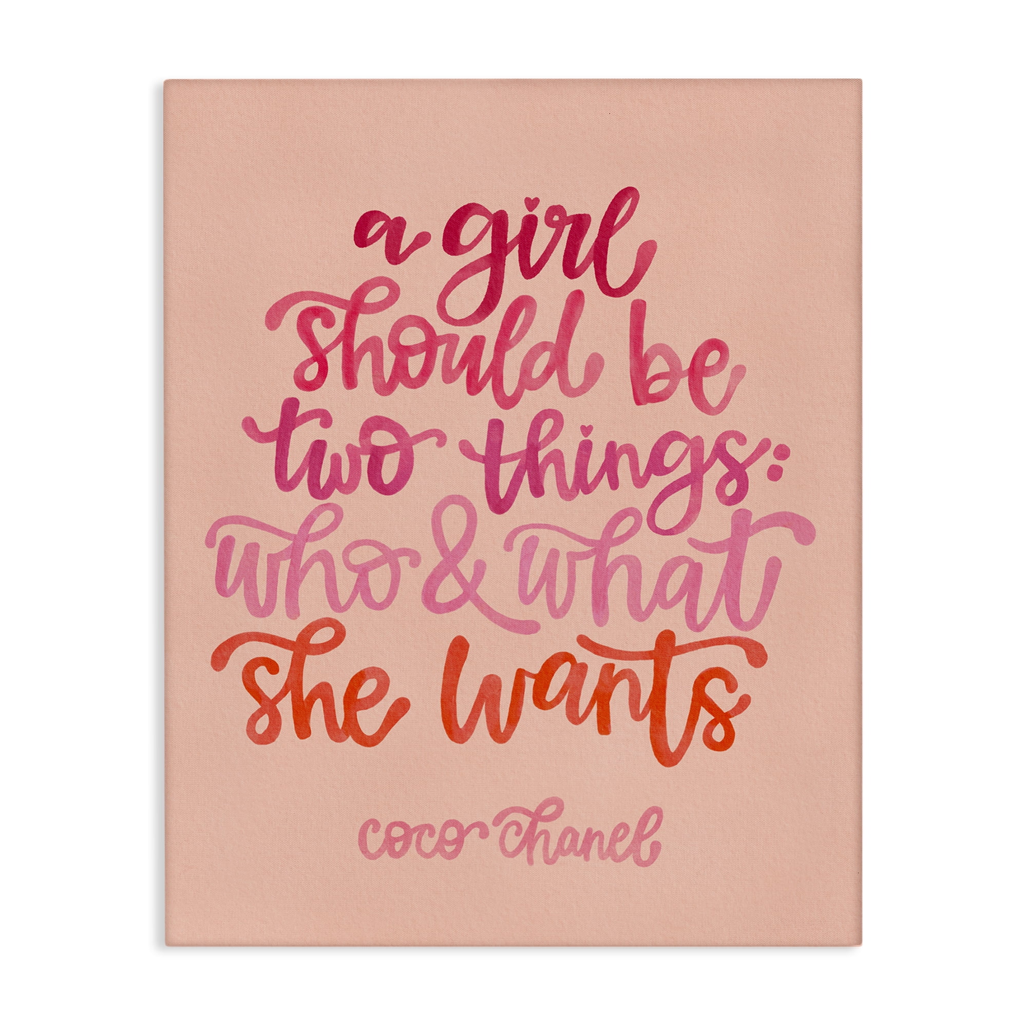 Stupell Industries Where & What She Wants Typography Painting Gallery Wrapped Canvas Art Print Wall Art, 30 x 40